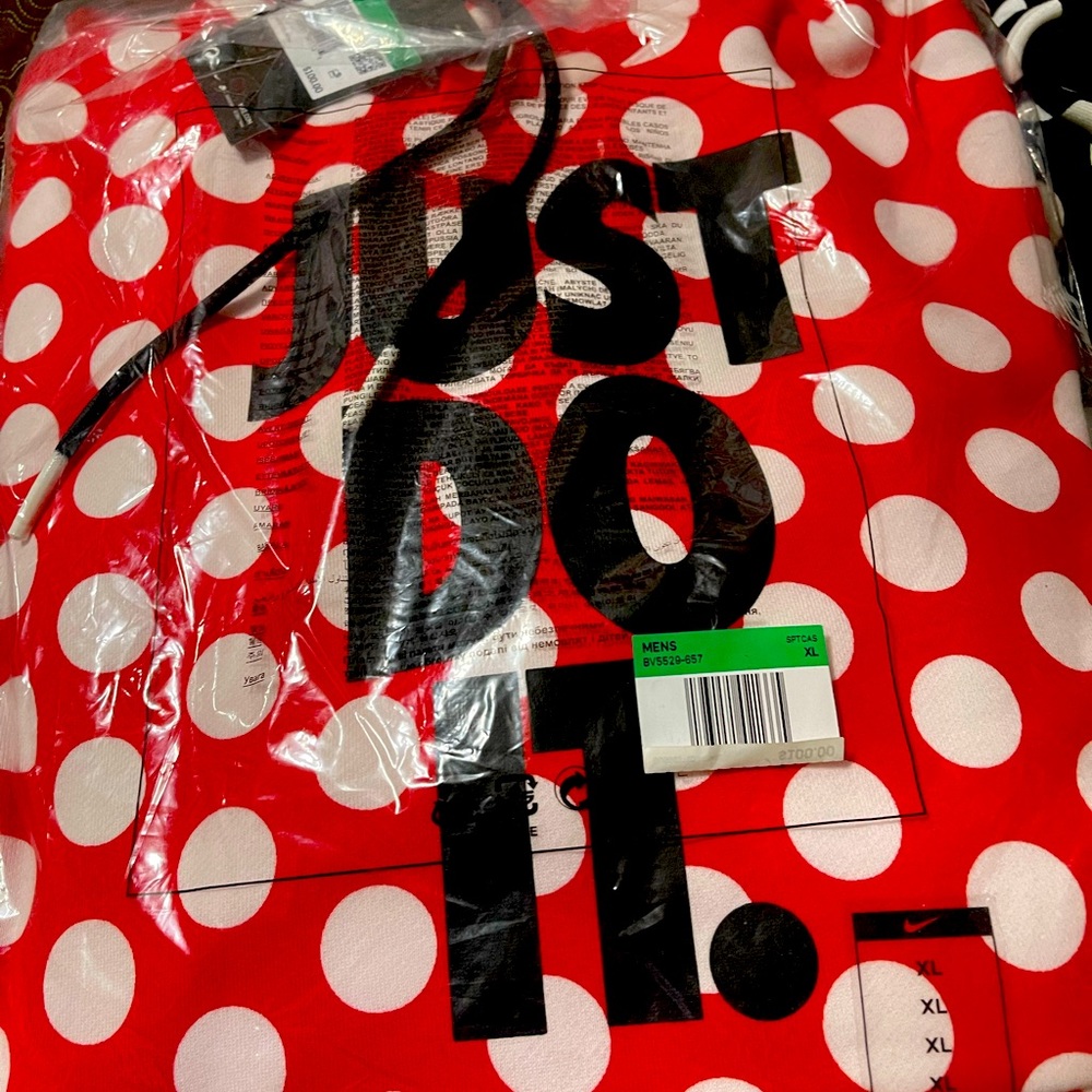 Nike Sportswear JDI Pullover Hoodie, XL, RED/WHITE